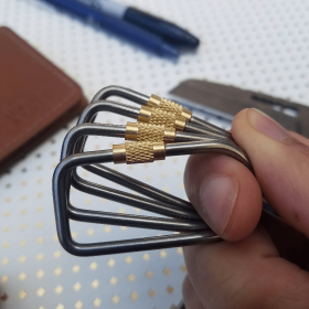 TiBR Carabiner - Titanium & Brass Carabiner