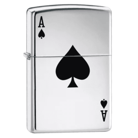 Zippo Lucky Aces - High Polish Chrome