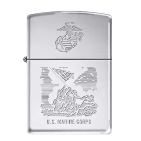 Zippo Marines Brush Chrome