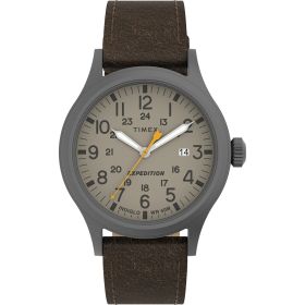 Timex Expedition&reg; Scout&trade; - Khaki Dial - Brown Leather Strap