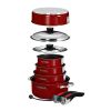 Magma 10 Piece Induction Non-Stick Enamel Finish Cookware Set - Magma Red