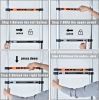 Telescoping Ladder 16.5 FT Lightweight Aluminum Extension Ladder with Stable Support Easy Retraction Anti-Slip Collapsible Ladder for Home Roof Multi-