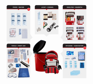 Bucket Survival Kit (size: 5 People)