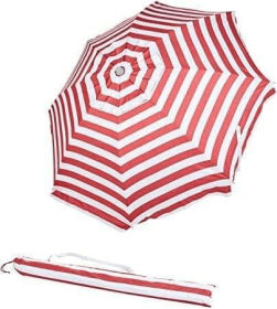 SHELTA Noosa Beach Umbrella (Color: Red Stripe)