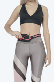 Stride Dual Pocket Running Belt and Travel Fanny Pack for All Outdoor Sports (Color: Rose Red)